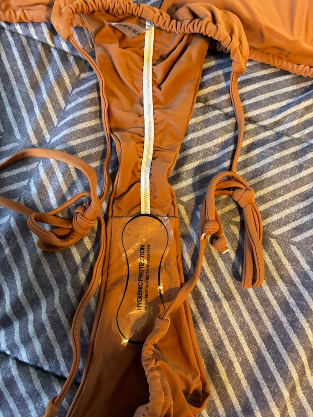 Rust Orange Triangle String Bikini Set - Picture 3 of 7